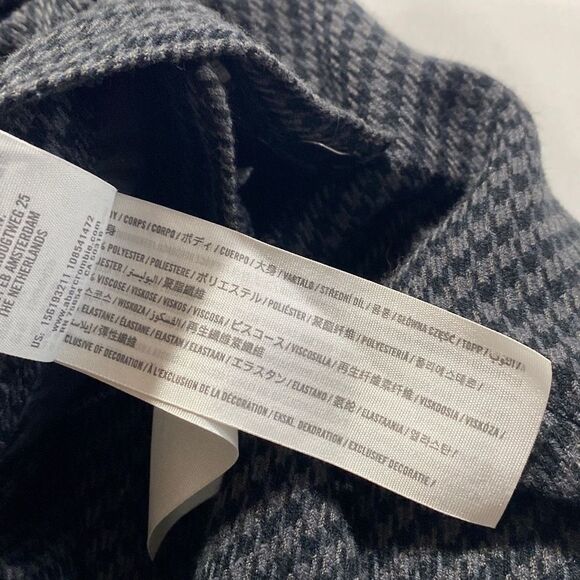 Abercrombie & Fitch Houndstooth The Skinny Ultra High Rise Dogtooth Split Leg Wi - Picture 14 of 16